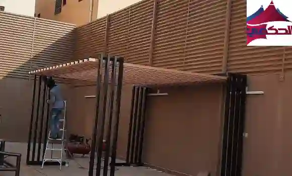 تصميم برجولات جده خشبية مودرن